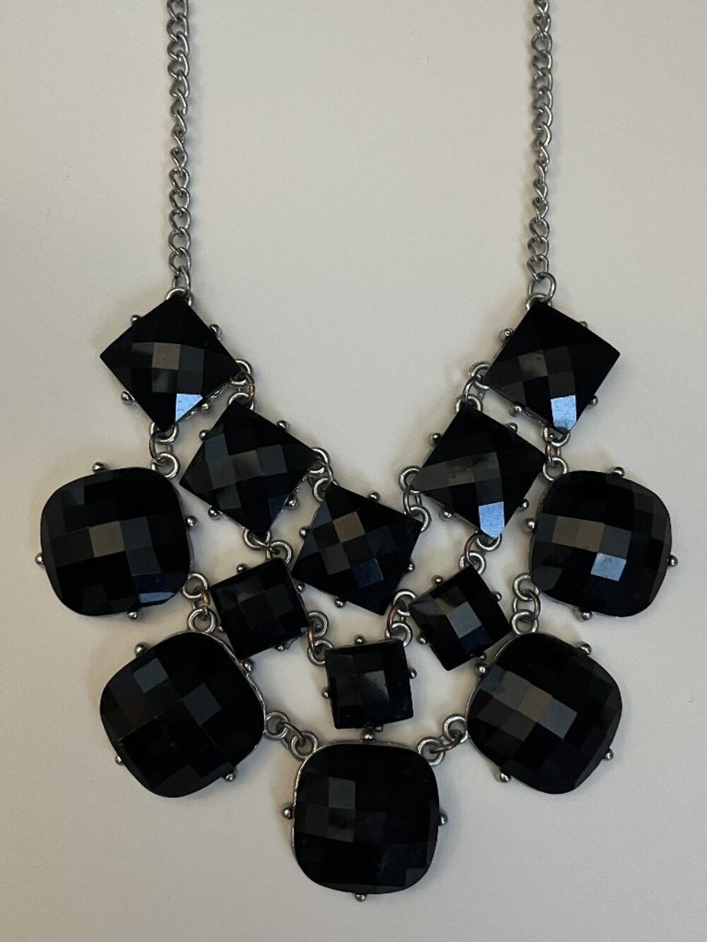 Francesca's Black & Silver Statement Necklace